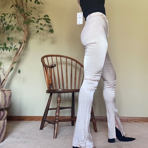 Full length satin effect pants - Picture 2 of 4